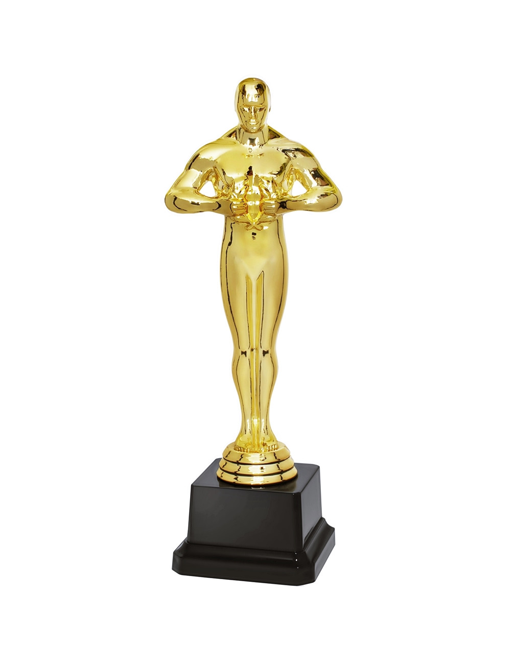 Q253-G   Statuetka WIKTOR - ZWYCIĘSTWO na postumencie GBX - kolor złoto-czarny  H-260mm (tab. 52x26mm/ GBX06)