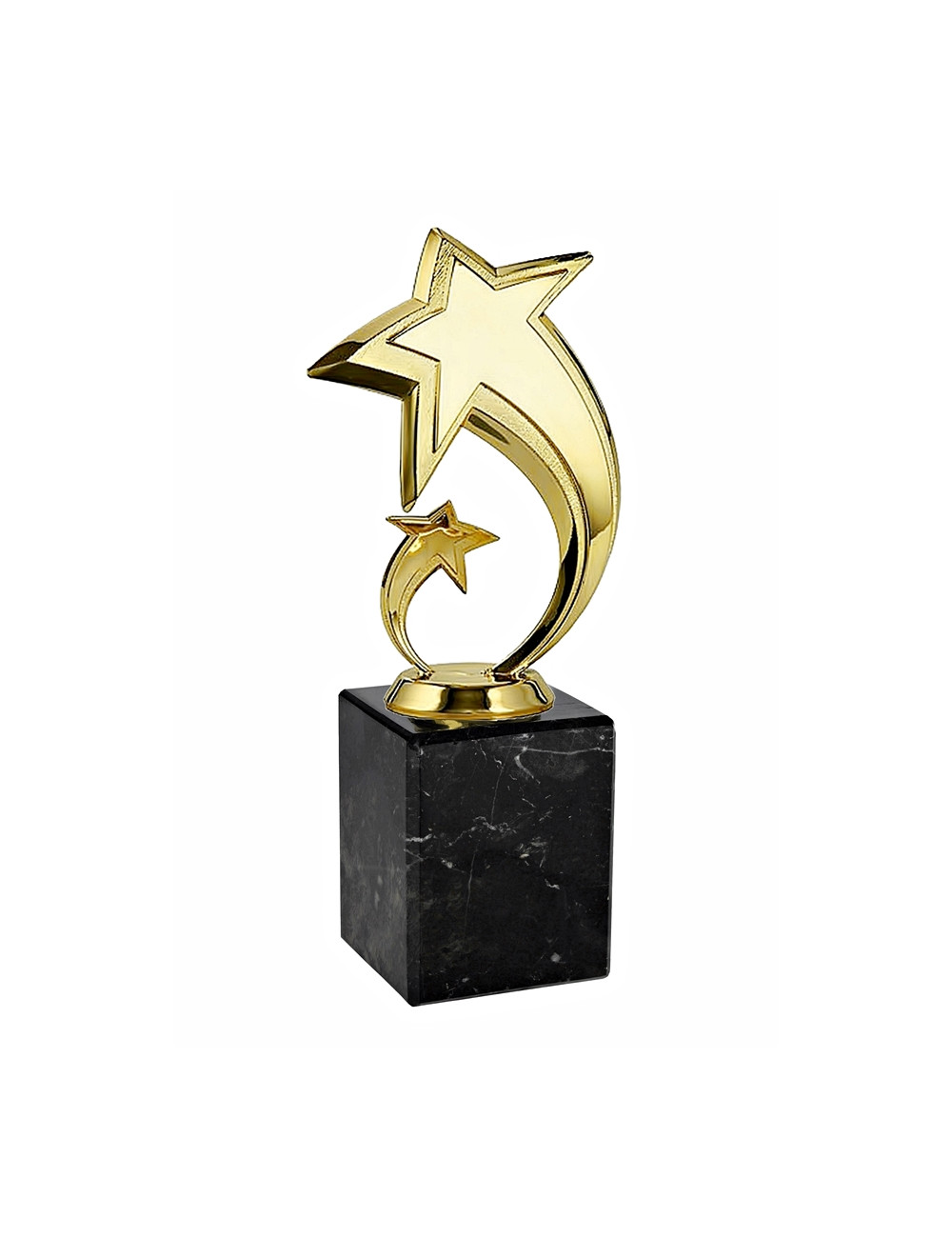 Q273-G   Statuetka - GWIAZDA na postumencie - kolor złoto-czarny  H-180mm (tab. 50x35mm / MX430)