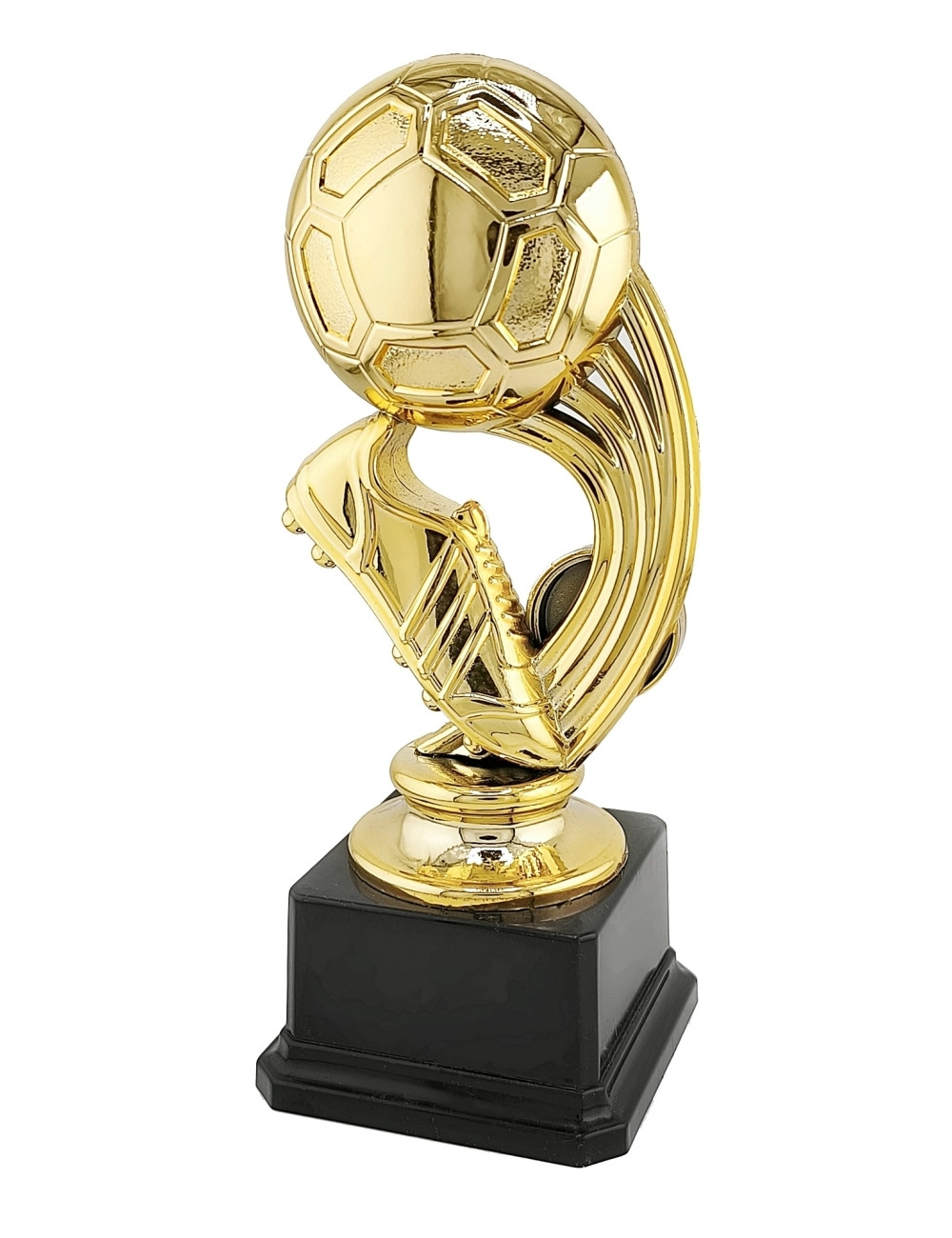 Q280-G   Statuetka PIŁKA NOŻNA - insert 25mm, kolor złoty  H-205mm (tab. 52x26 mm)
