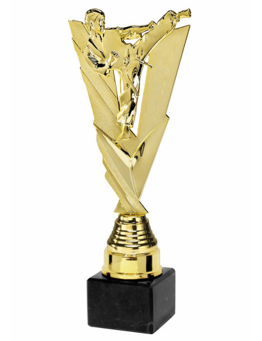 Q399C  Statuetka plastikowa KARATE, kolor złoty, wysyokość H-200mm, W-95mm (tab.50x35 / MX430)  • Q399-seria • WIELKOŚĆ: rozmiar