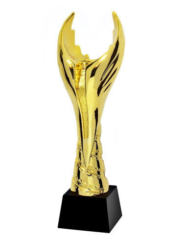 QRX010-G Statueta odlewana SKRZYDŁA / WINGS w ozdobnym etui GIFTBOX GOLD / kryształowy postument, wysokość H-300mm, W-100mm / ma