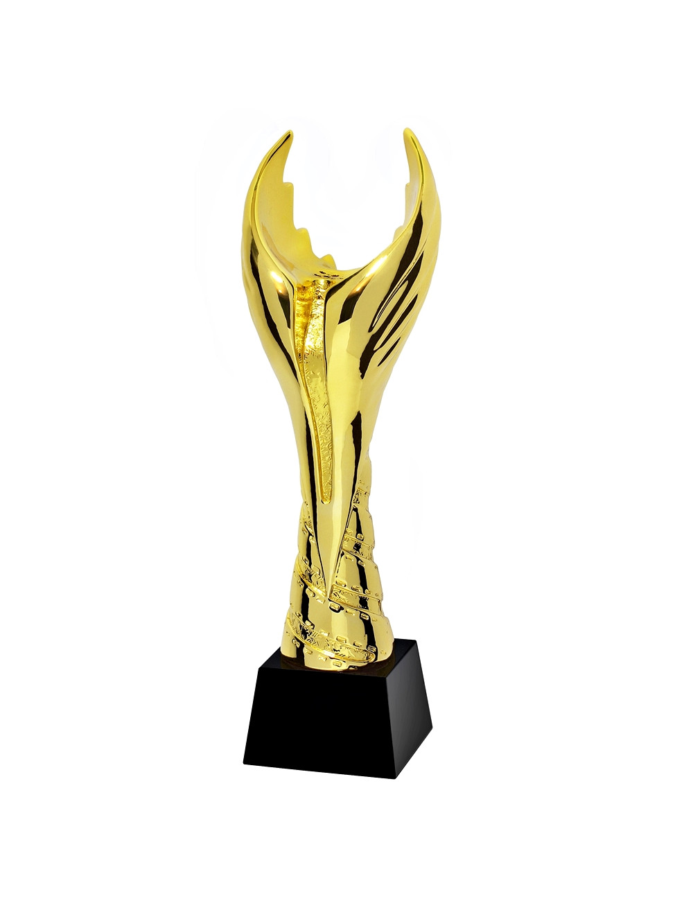 QRX010-G Statueta odlewana SKRZYDŁA / WINGS w ozdobnym etui GIFTBOX GOLD / kryształowy postument, wysokość H-300mm, W-100mm / ma