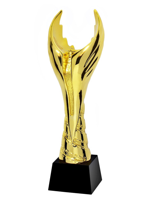 QRX010-G Statueta odlewana SKRZYDŁA / WINGS w ozdobnym etui GIFTBOX GOLD / kryształowy postument, wysokość H-300mm, W-100mm / ma