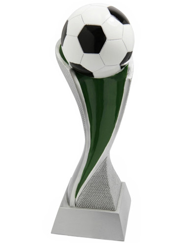 RGX004  Statuetka - piłka nożna - seria GROOVE,  H-240mm, W-80mm (tab.62/70x26 mm)