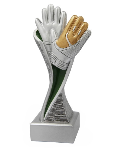 RGX025  Statuetka - piłka nożna "bramkarz" - seria GROOVE,  H-170mm, W-80mm ( tab.50x20 mm) 