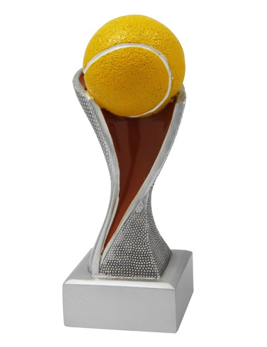 RGX083  Statuetka - tenis ziemny - seria GROOVE,  H-195mm, W-80mm (tab.55x20 mm) 