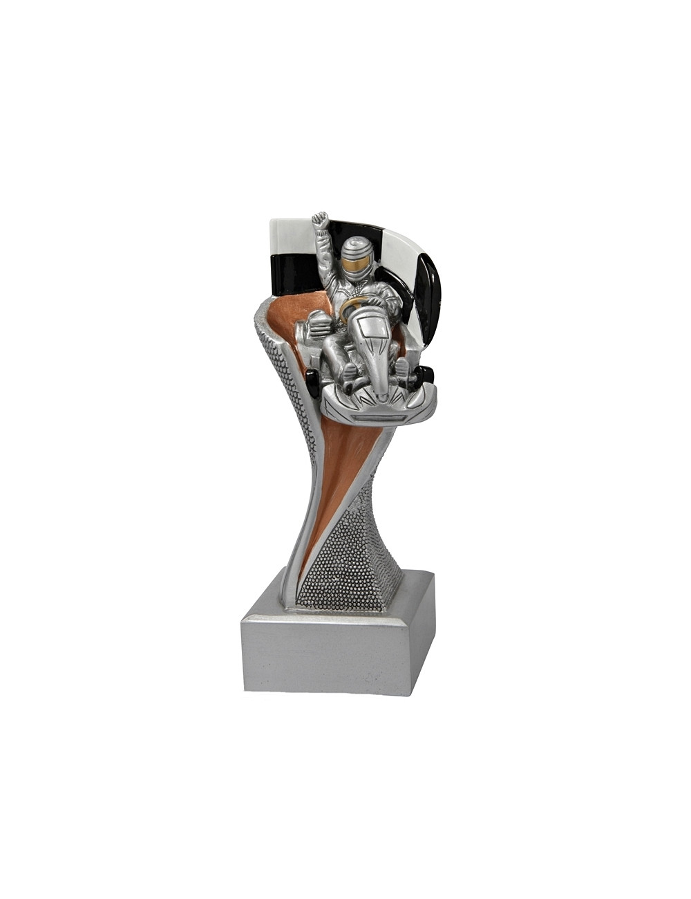 RGX110-B  Statuetka - karting - seria GROOVE,  H-145mm, W-80mm (tab.50x20 mm) 