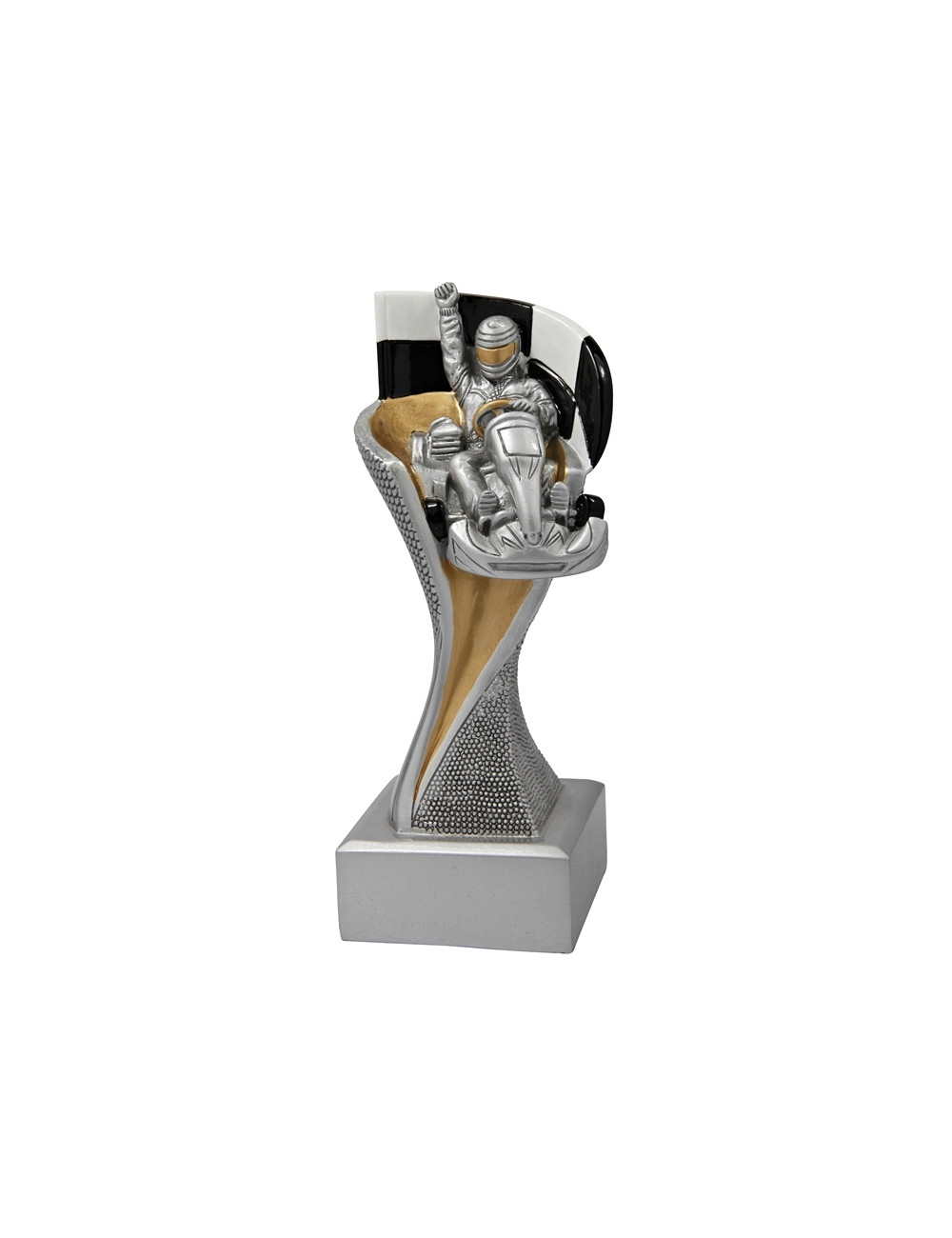 RGX110-G  Statuetka - karting - seria GROOVE,  H-145mm, W-80mm ( tab.50x20 mm) 