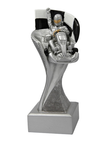 RGX110-S  Statuetka - karting - seria GROOVE,  H-145mm, W-80mm ( tab.50x20 mm) 