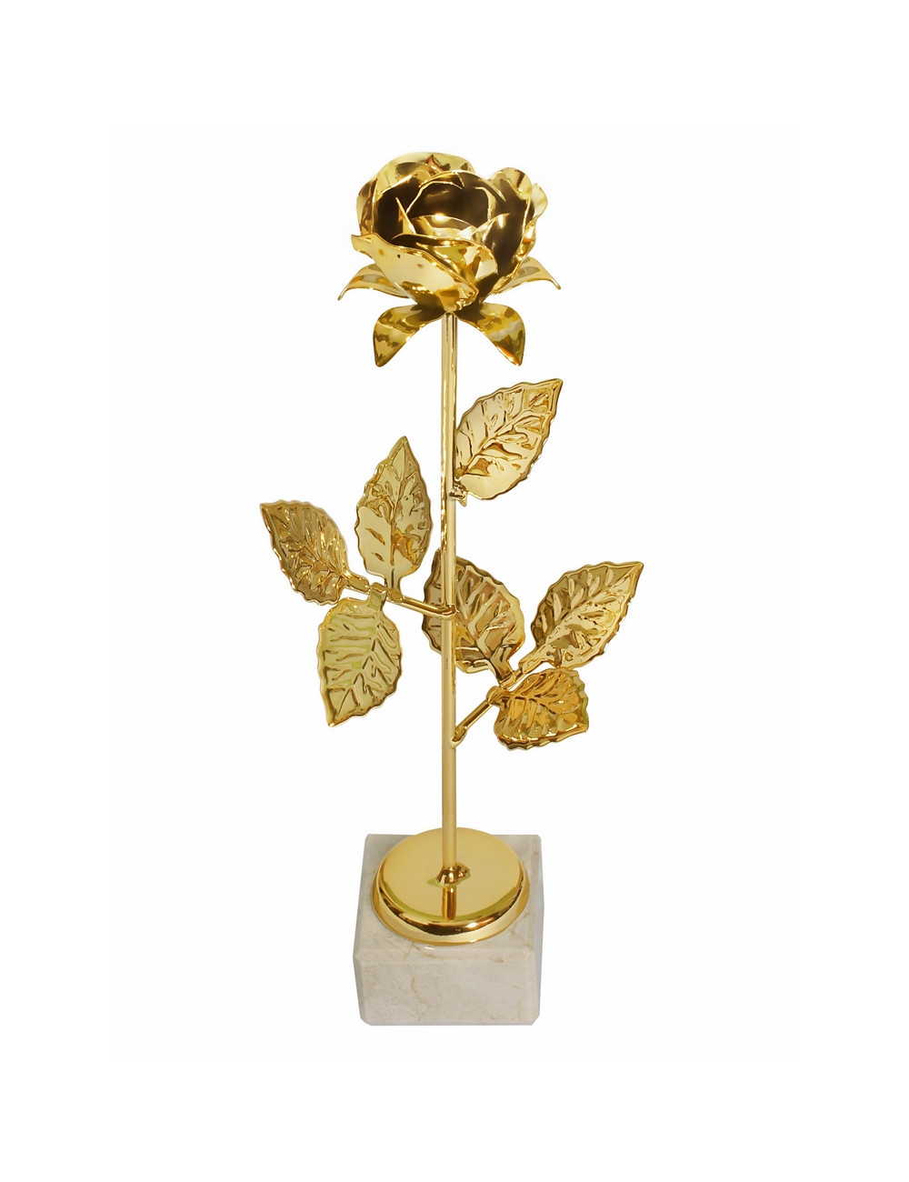 ROSE-G   Trofeum metalowe - RÓŻA, kolor złoty, wysokość H-290mm (tab.50x25 mm/ MX420) / nie zawiera etui H404-GOLD