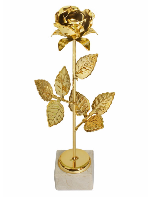 ROSE-G   Trofeum metalowe - RÓŻA, kolor złoty, wysokość H-290mm (tab.50x25 mm/ MX420) / nie zawiera etui H404-GOLD
