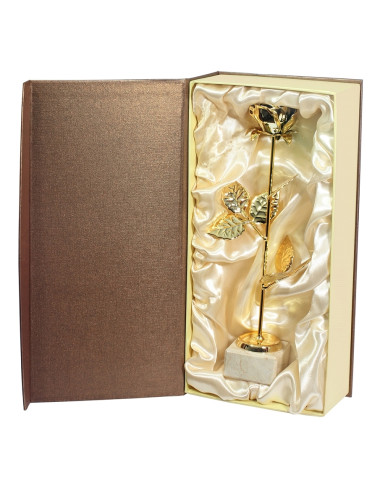 ROSE-G   Trofeum metalowe - RÓŻA, kolor złoty, wysokość H-290mm (tab.50x25 mm/ MX420) / nie zawiera etui H404-GOLD