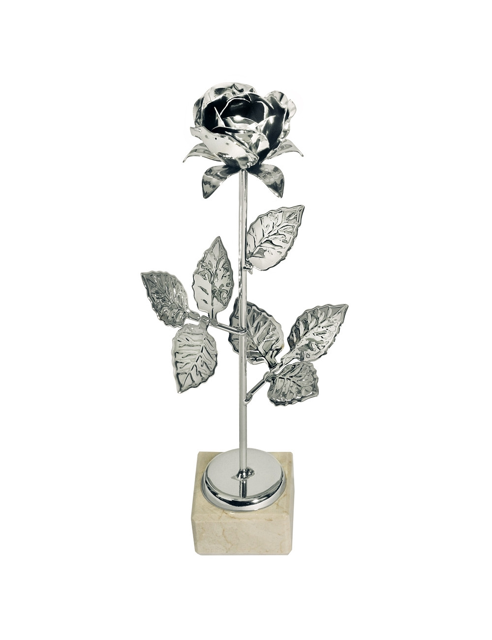 ROSE-S   Trofeum metalowe - RÓŻA, kolor srebrny, wysokość H-290mm (tab.50x25 mm/MX420) / nie zawiera etui H404-GOLD