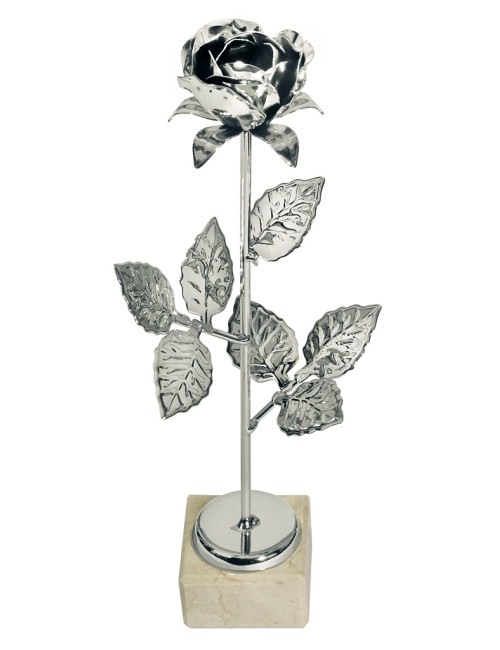 ROSE-S   Trofeum metalowe - RÓŻA, kolor srebrny, wysokość H-290mm (tab.50x25 mm/MX420) / nie zawiera etui H404-GOLD
