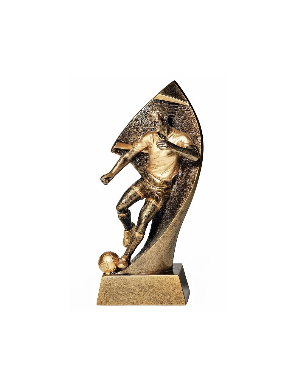 RTX002  Statuetka piłka nożna STRZELEC - seria ENJOY,  H-180mm, W-90mm (RFS309) (tab.60/68x23 mm ) 