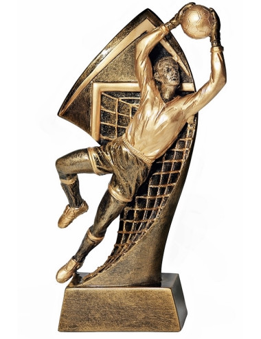 RTX003  Statuetka piłka nożna BRAMKARZ - seria ENJOY,  H-180mm, W-90mm (RFS304) (tab.60/68x23 mm )