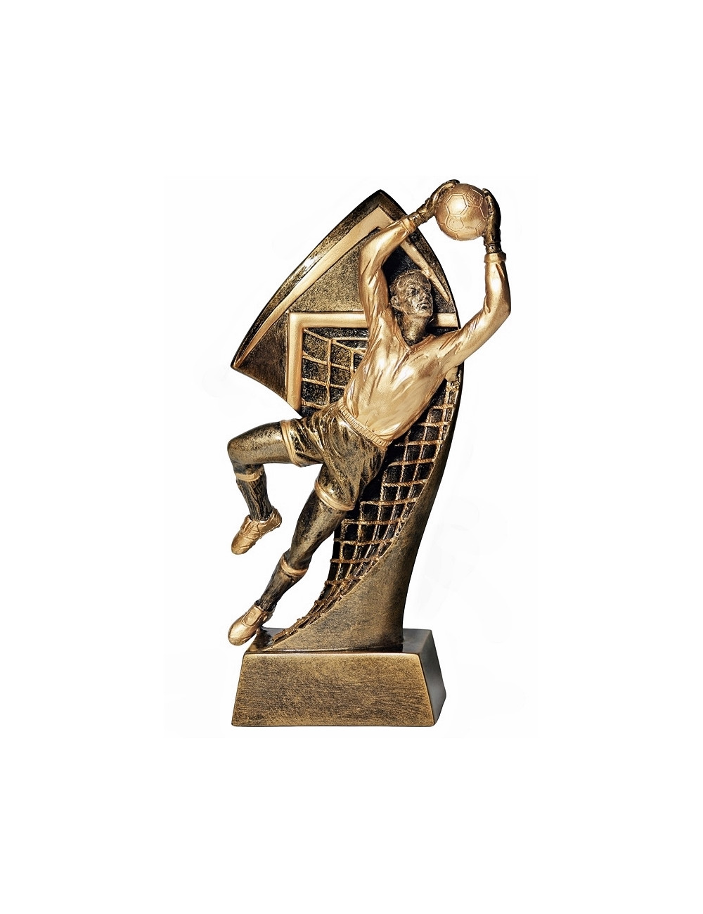 RTX003  Statuetka piłka nożna BRAMKARZ - seria ENJOY,  H-180mm, W-90mm (RFS304) (tab.60/68x23 mm )