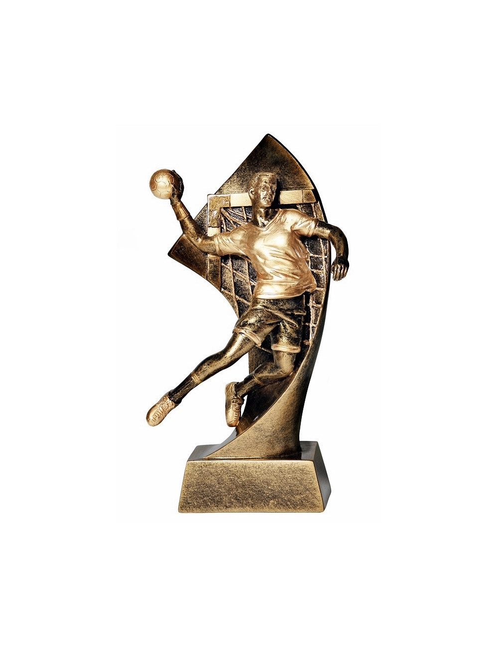 RTX004  Statuetka piłka RĘCZNA - seria ENJOY,  H-180mm, W-90mm (RFS308) (tab.60/68x23 mm )