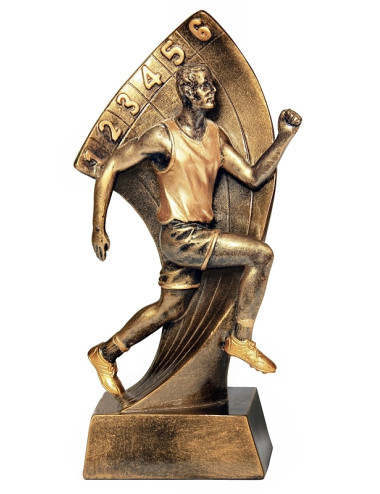 RTX009  Statuetka BIEGI / LEKKOATLETYKA ENJOY,  H-180mm, W-90mm ( tab.60/68x23 mm )