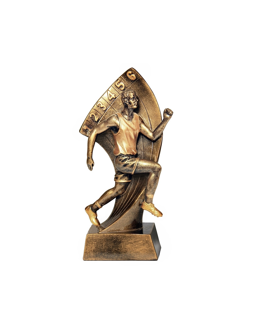 RTX009  Statuetka BIEGI / LEKKOATLETYKA ENJOY,  H-180mm, W-90mm ( tab.60/68x23 mm )