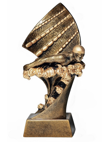 RTX011  Statuetka PŁYWANIE - seria ENJOY,  H-180mm, W-90mm  (RFS303) (tab.60/68x23 mm)