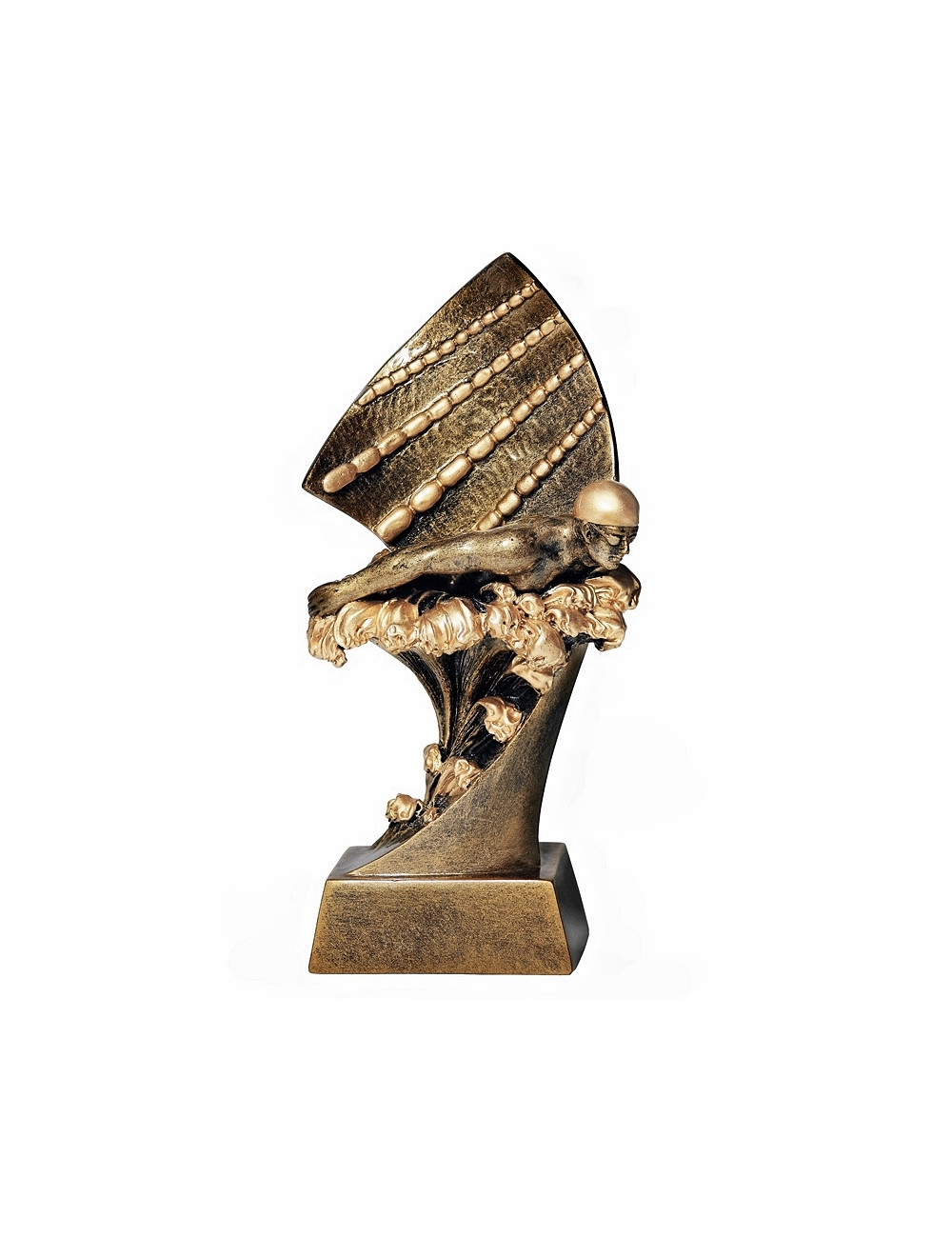 RTX011  Statuetka PŁYWANIE - seria ENJOY,  H-180mm, W-90mm  (RFS303) (tab.60/68x23 mm)