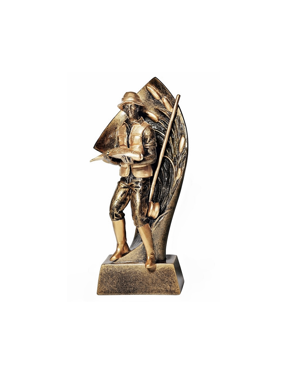 RTX014  Statuetka WĘDKARZ - seria ENJOY,  H-180mm, W-90mm (RFS302) (tab.60/68x23 mm )