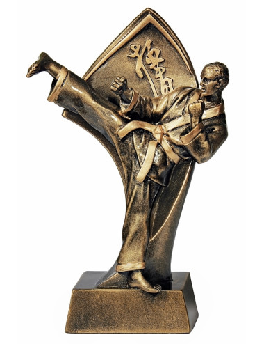 RTX017  Statuetka - KARATE seria ENJOY,  H-180mm, W-90mm (tab.60/68x23 mm )