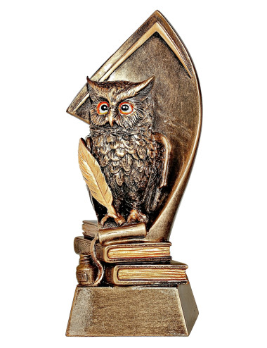RTX020  Statuetka SOWA / symbol WIEDZY i NAUKI - seria ENJOY,  H-180mm, W-90mm 