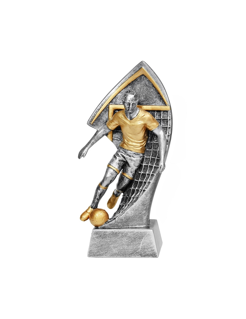 RTX201 Statuetka piłka nożna ZAWODNIK - seria ENJOY, H-180mm, W-90mm (RFS307) (tab.60/68x23 mm )