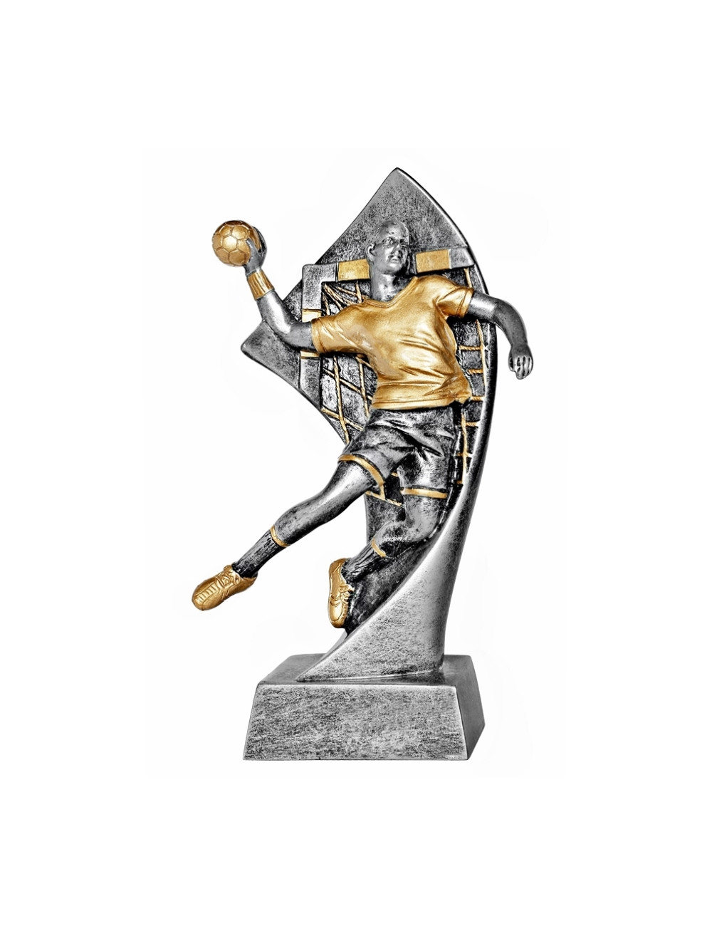 RTX204  Statuetka piłka RĘCZNA - seria ENJOY,  H-180mm, W-90mm (RFS308) (tab.60/68x23 mm )