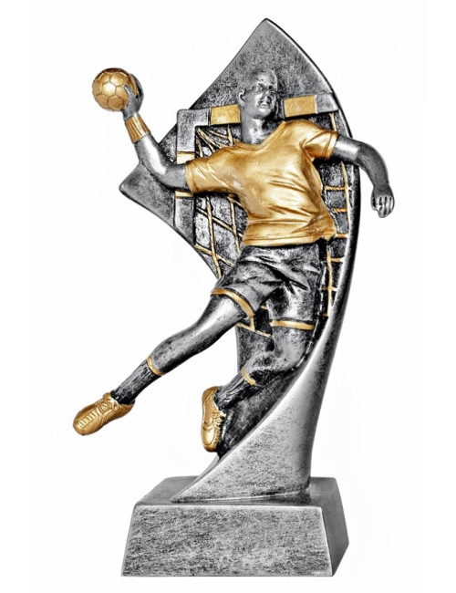 RTX204  Statuetka piłka RĘCZNA - seria ENJOY,  H-180mm, W-90mm (RFS308) (tab.60/68x23 mm )