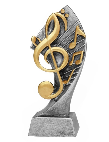 RTX212  Statuetka MUZYKA - seria ENJOY,  H-180mm, W-90mm (tab.60/68x23 mm )