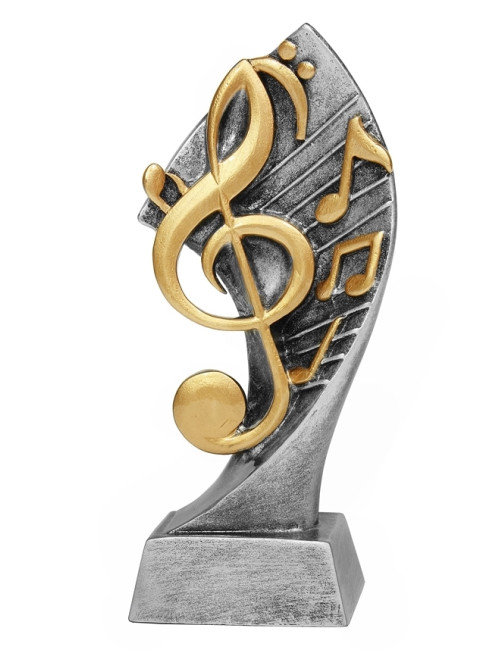 RTX212  Statuetka MUZYKA - seria ENJOY,  H-180mm, W-90mm (tab.60/68x23 mm )
