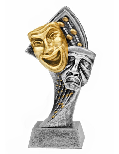RTX213  Statuetka TEATR / MASKI - seria ENJOY,  H-180mm, W-90mm (tab.60/68x23 mm )