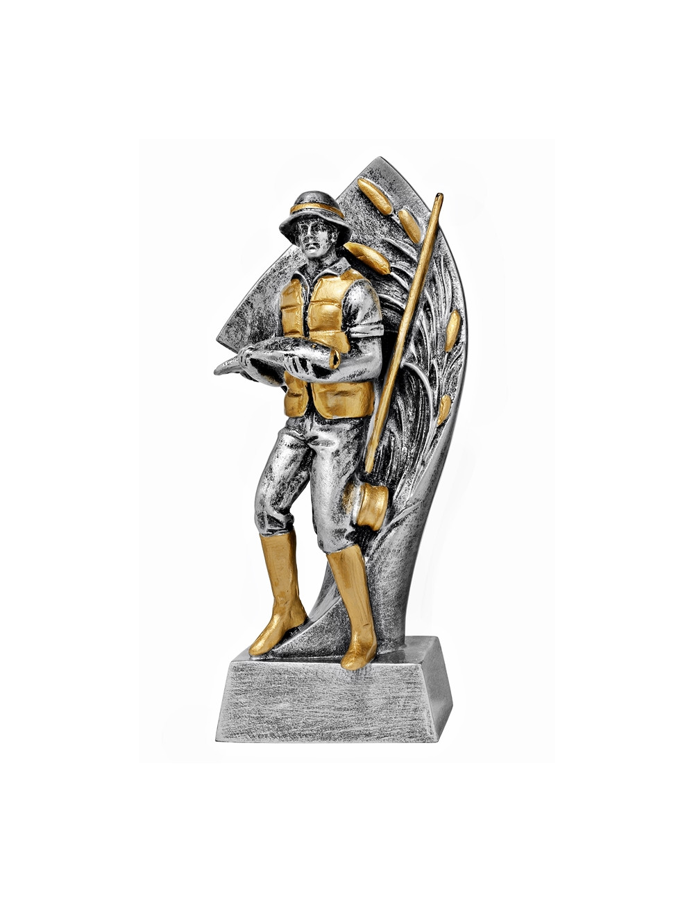 RTX214  Statuetka WĘDKARZ - seria ENJOY,  H-180mm, W-90mm (RFS302) (tab.60/68x23 mm )