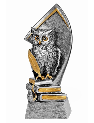 RTX220  Statuetka SOWA / symbol WIEDZY i NAUKI - seria ENJOY,  H-180mm, W-90mm 