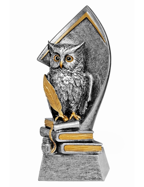 RTX220  Statuetka SOWA / symbol WIEDZY i NAUKI - seria ENJOY,  H-180mm, W-90mm 