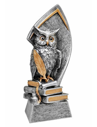 RTX220  Statuetka SOWA / symbol WIEDZY i NAUKI - seria ENJOY,  H-180mm, W-90mm 