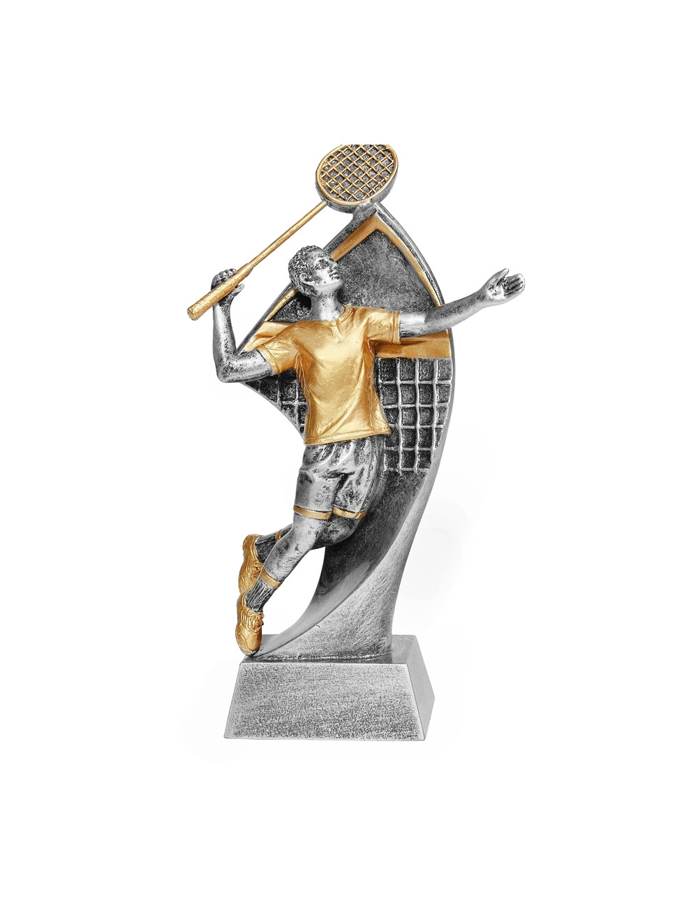RTX221  Statuetka BADMINTON - seria ENJOY,  H-180mm, W-90mm (tab.60/68x23 mm )