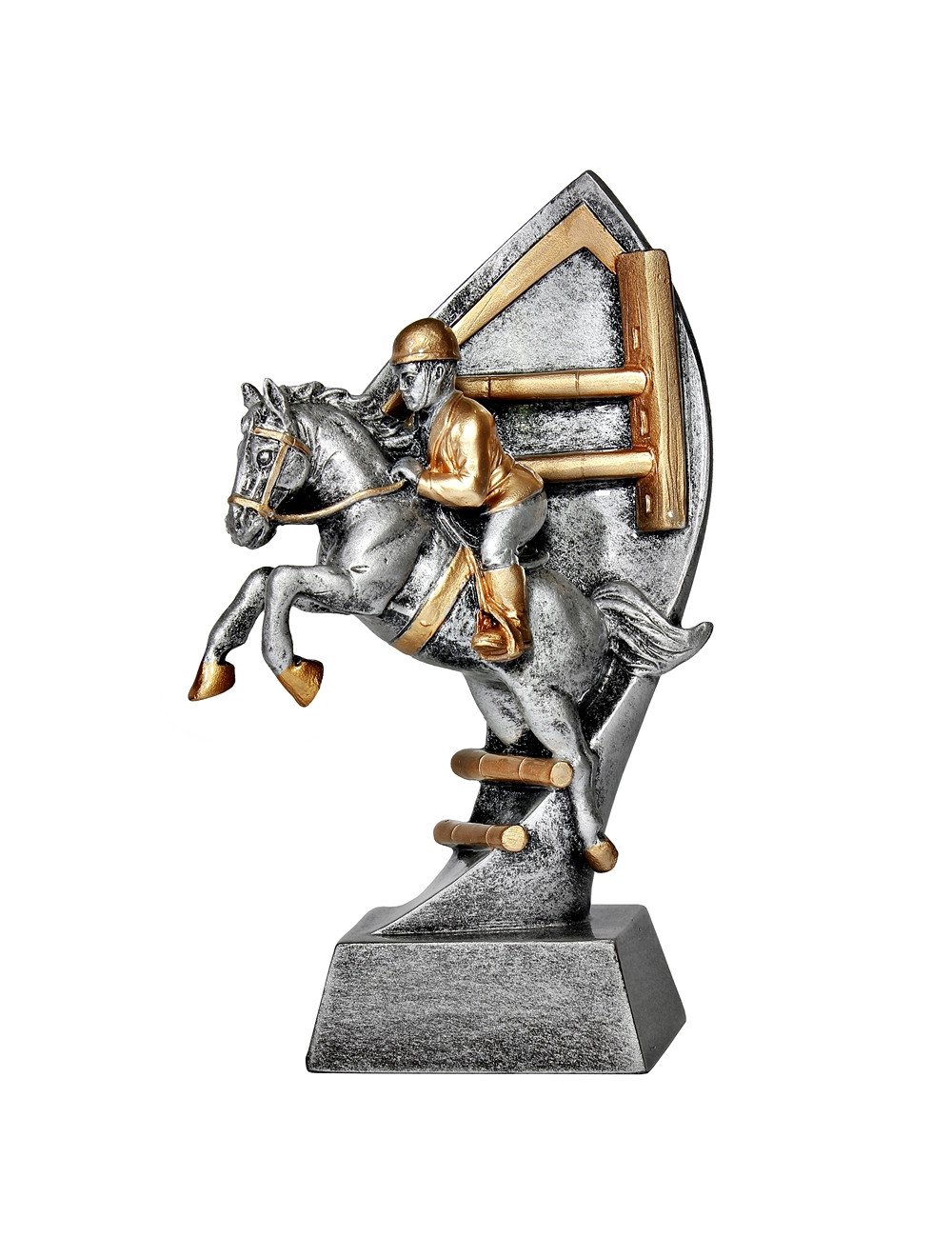 RTX224  Statuetka JEŹDZIECTWO / SKOKI KONNE - seria ENJOY,  H-180mm, W-90mm 