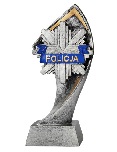 RTX230  Statuetka POLICJA - seria ENJOY,  H-180mm, W-90mm,  (tab.60/68x23 mm )