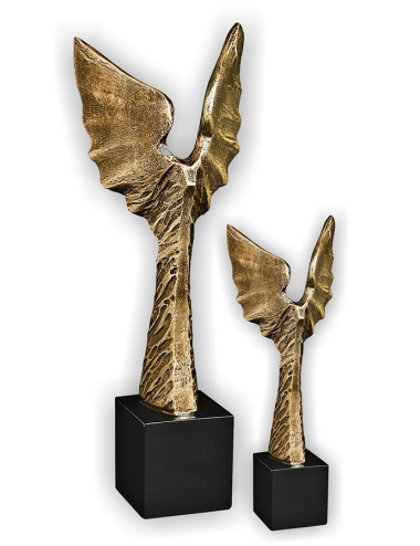 RX002  Statueta odlewana - skrzydła małe  W-75mm x H-205mm (tab.40x42 mm)