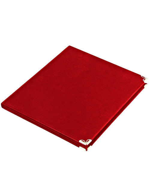 BT414-RED (5szt)  - Etui welurowe CZERWONE na dyplom graw. - rozmiar W-300mm x H-250mm (blacha W-225mm x H-190mm), (R 30-25/RED)