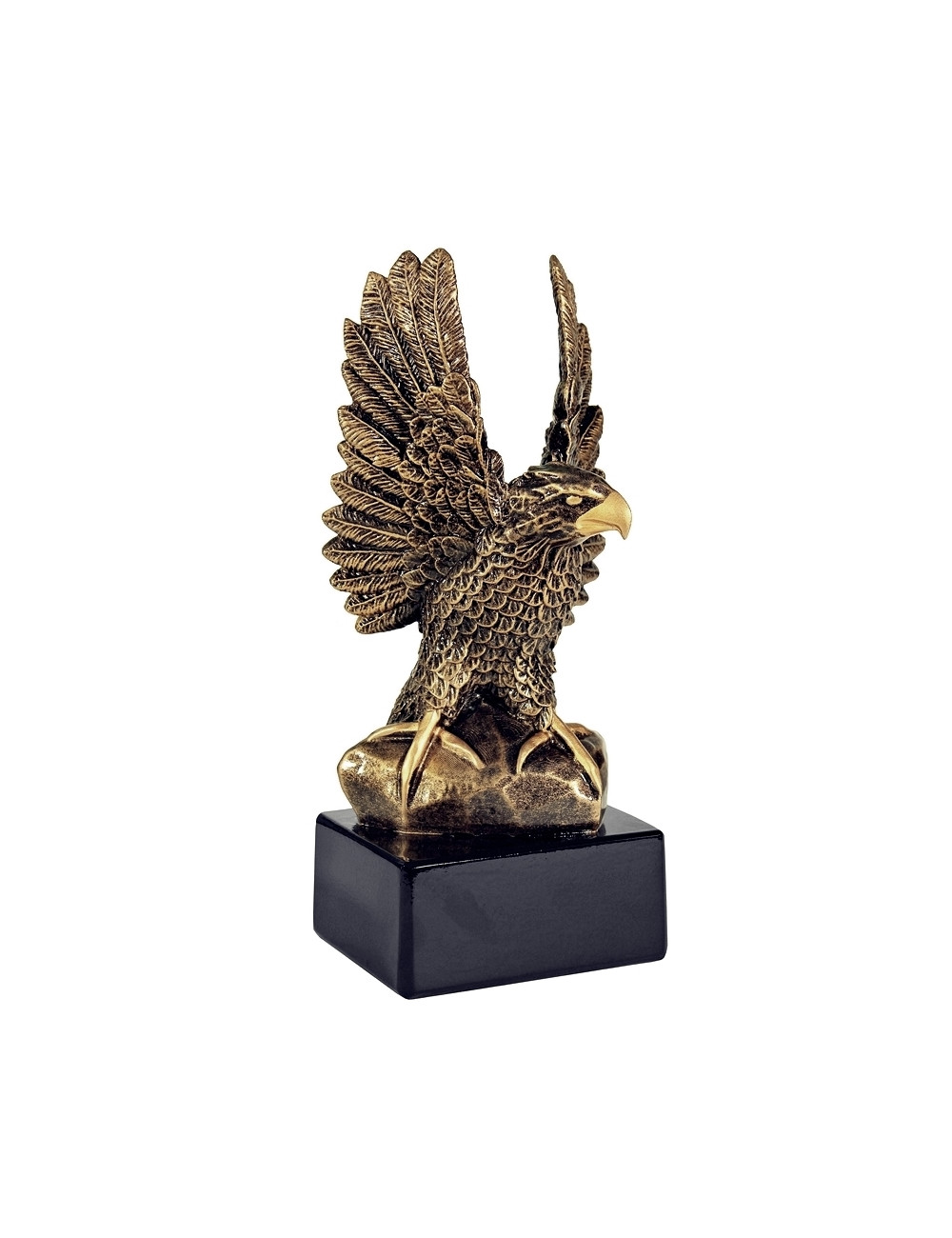 RX011  Statueta odlewana NEW EAGLE orzeł na postumencie  W-120mm x  H-265mm (tab.38x92) 
