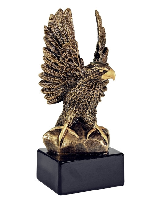 RX011  Statueta odlewana NEW EAGLE orzeł na postumencie  W-120mm x  H-265mm (tab.38x92) 