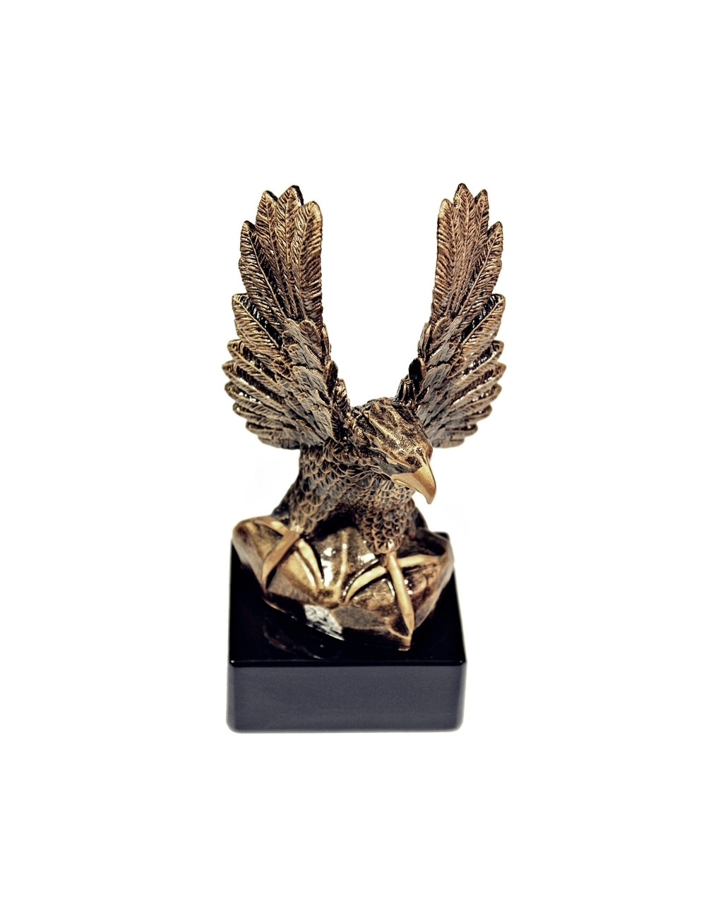 RX011  Statueta odlewana NEW EAGLE orzeł na postumencie  W-120mm x  H-265mm (tab.38x92) 