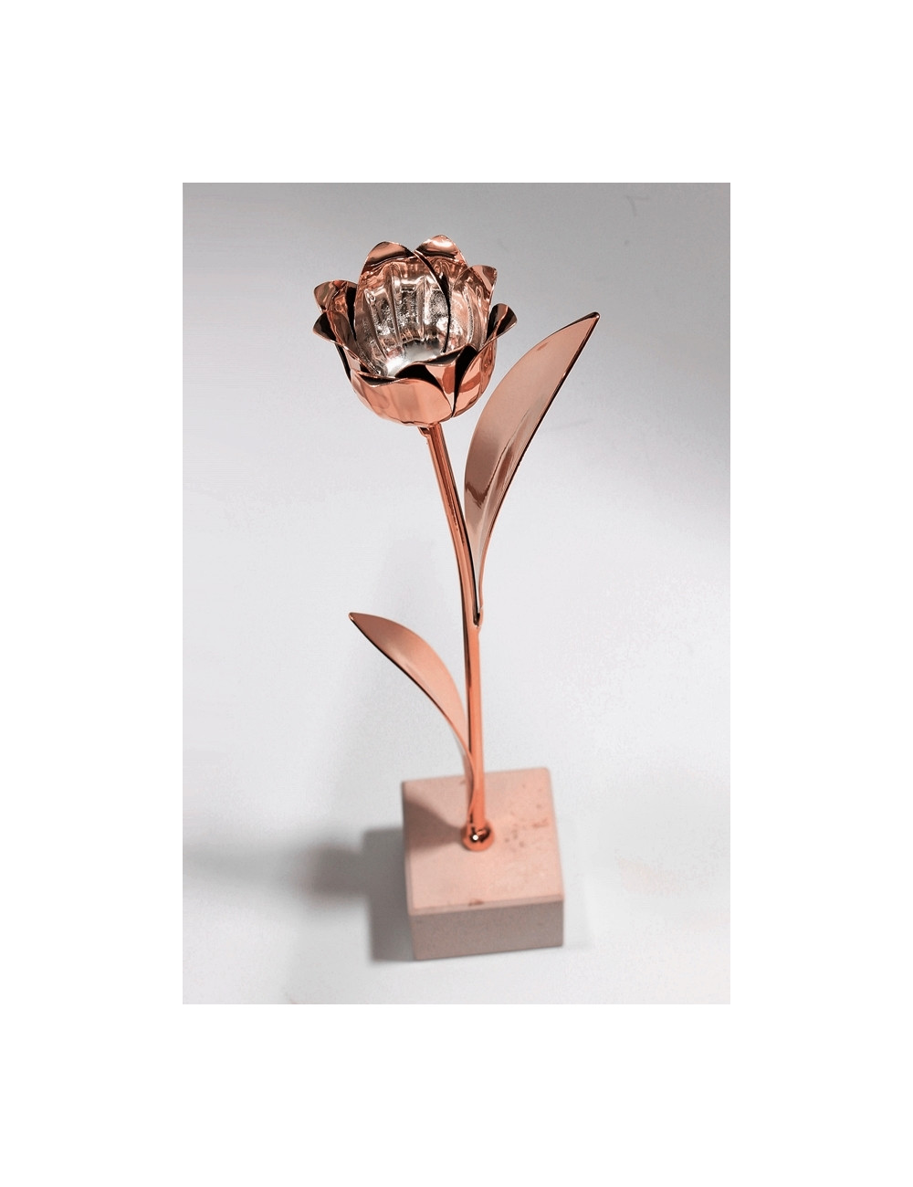 TULIP-B  Trofeum metalowe - TULIPAN, kolor brązowy, wysokość H-300mm (tab.50x35 mm/ MX430)