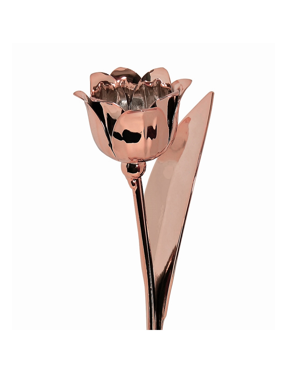 TULIP-B  Trofeum metalowe - TULIPAN, kolor brązowy, wysokość H-300mm (tab.50x35 mm/ MX430)