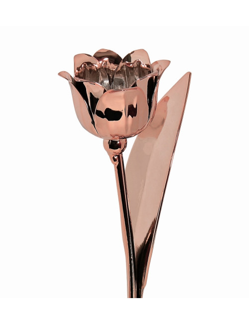 TULIP-B  Trofeum metalowe - TULIPAN, kolor brązowy, wysokość H-300mm (tab.50x35 mm/ MX430)